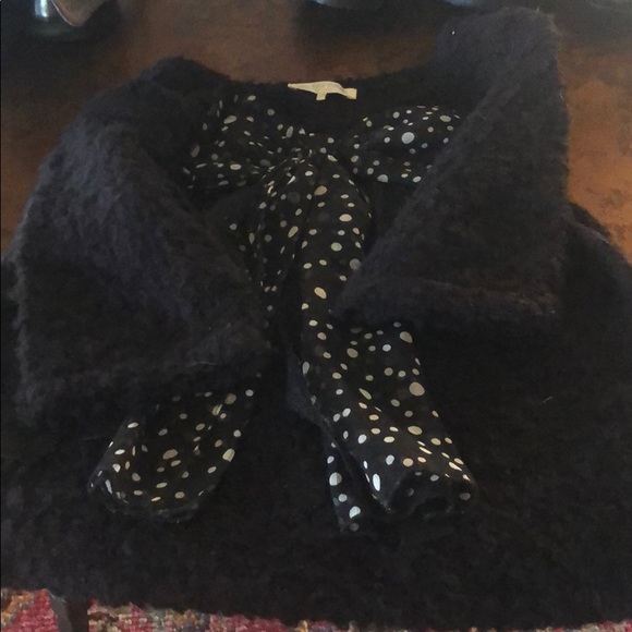 Blu Pony Vintage black boucle sweater with bow 10 - Picture 5 of 7